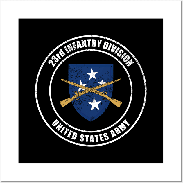 23rd Infantry Division (distressed) Wall Art by Firemission45